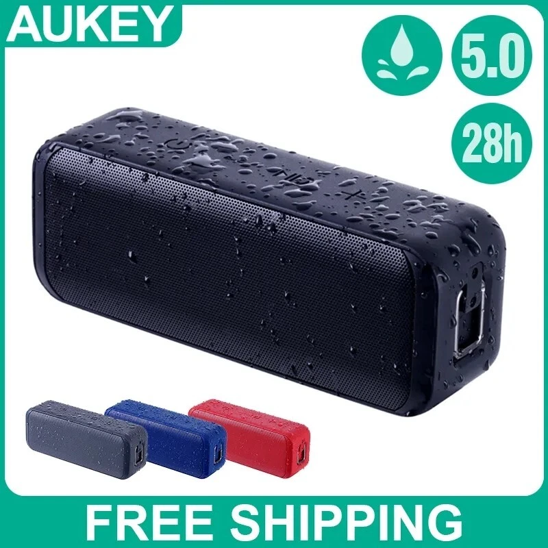AUKEY SK-A2 Wireless Bluetooth 5.0 Lautsprecher Box tragbar IP67 schwarz 10W NEU