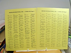 REEVES INTERNATIONAL INC, CORGI, 4/1978, DISPLAY NAME & # TAGS, 2 PGS, EXCCOND - Picture 1 of 2