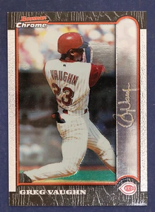 1999 Bowman Chrome Gold #230 Greg Vaughn - Picture 1 of 2