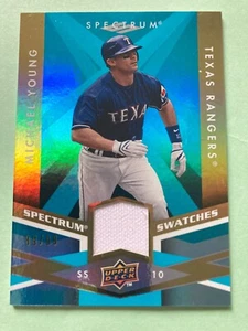 michael young 2009 upper deck spectrum swatches jersey #ss-my 89/99 - Picture 1 of 2