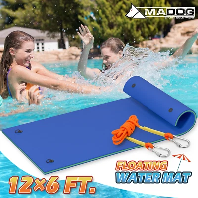 12x6 ft Floating Water Pad River Gaint Float Mat 3-Layer XPE Foam Lounge Bed - Image 1 of 4