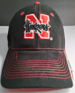 Nebraska Huskers Baseball Hat Cap Cornhuskers Black Adjustable - Picture 1 of 9