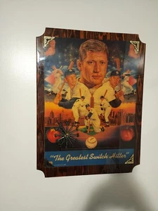 Mickey Mantle Custom Made Poster Clock New York Yankees "The Greatest Switch Hit - Picture 1 of 10