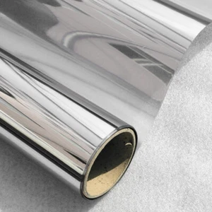 20"x10FT Uncut Roll Window Glass Mirror Silver Chrome Tint Film Self-Adhesive - Picture 1 of 14