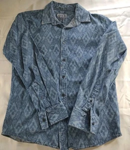 Camisa vaquera de manga larga American Rag para hombre 100 % algodón talla mediana - Imagen 1 de 9