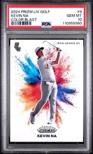 2024 Kevin Na Panini Prizm Colorblast SSP Case Hit LIV Golf Prizms PSA 10 - Picture 1 of 3