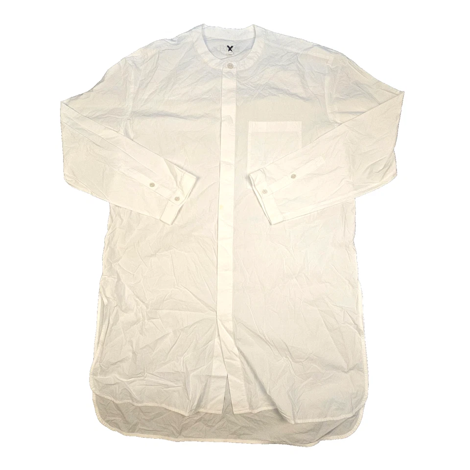 COS Shirt Mens SMALL White Button Up long sleeve Poplin modern long Size S - Image 1 of 4