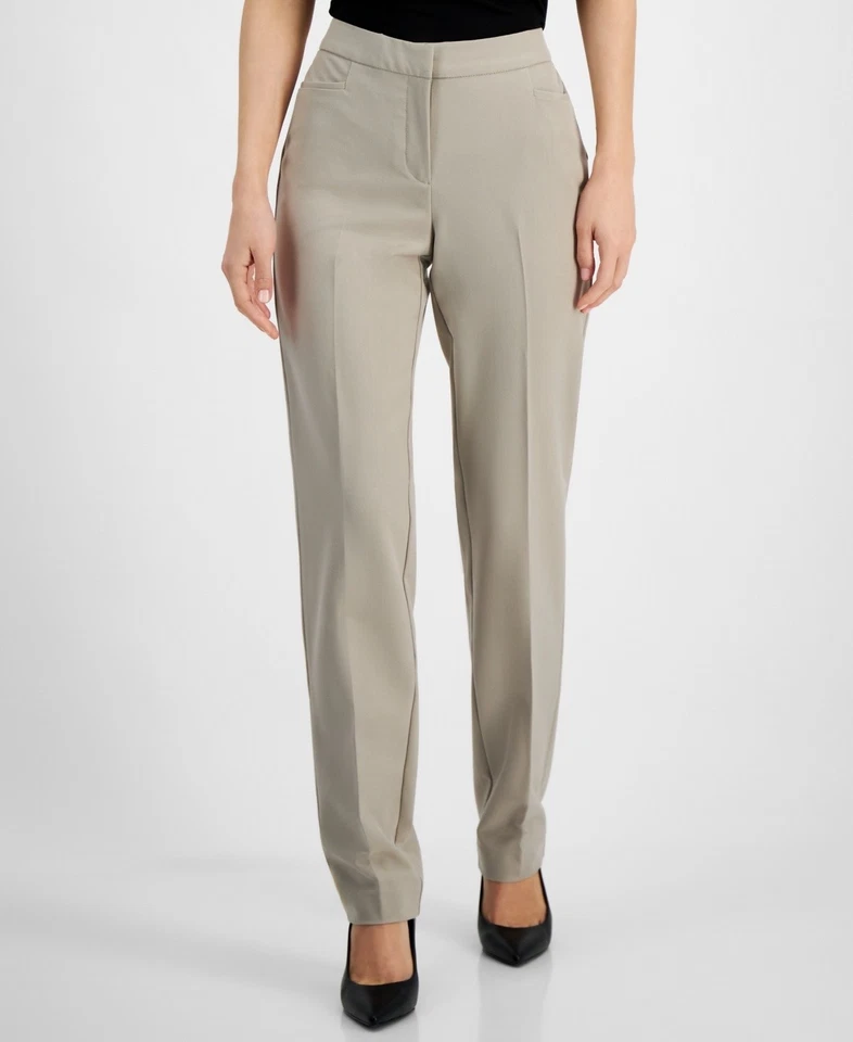 International Concepts Mid-Rise L-Pocket Straight-Leg Pants - Summer Straw - 4 - Image 1 of 1