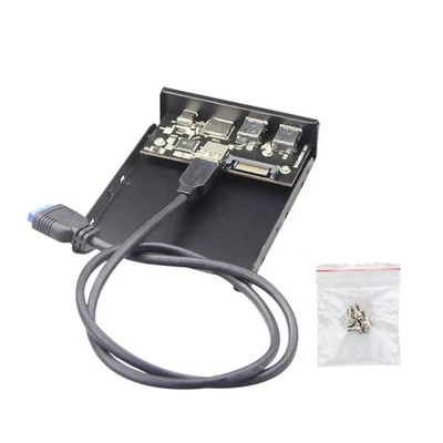 Desktop PC Front Panel 20Pin to Type-C USB 3.0 Micro SD/TF 5Gbps Open Bay Space - Image 1 of 4