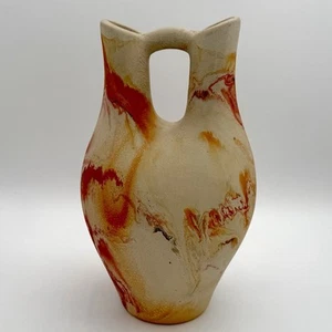Nemadji Keramik Vase 101/4" hoch Indianer doppelter Ausguss Hochzeit Vase - Bild 1 von 5