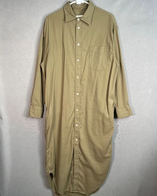 Vestido Camisa Larga Buck Mason Mujer Talla Grande Verde Oliva Mezcla Algodón Foto 1 de 4