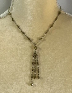 1928 Brand Necklace Faceted Bead Tassel - 16 in to 19 in Length - Picture 1 of 8