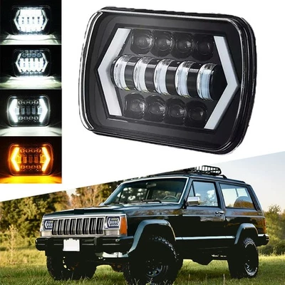 Faros LED 5x7 7x6" Hi-lo para Jeep Wrangler YJ Cherokee XJ Truck H6054 H5054 Foto 1 de 4