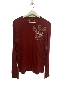 American Eagle mens maroon long sleeve top Size Small - Picture 1 of 4