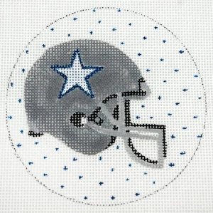 Dallas Cowboys Helmet Christmas Ornament *HP Needlepoint Canvas * By LLemon - Picture 1 of 1