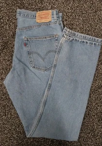 Levis 505 Men's Jeans Regular Fit Light Denim Wash 34 x 34 - Picture 1 of 5