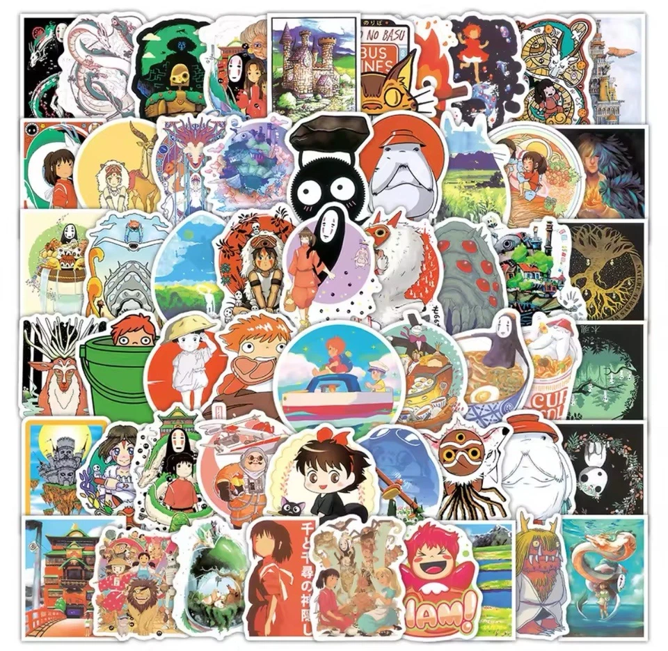 50pcs Studio Ghibli Anime Stickers Waterproof Sticker Pack Kawaii - Image 1 of 1