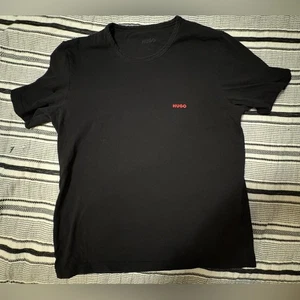 HUGO BOSS Black T Shirt Mens XL Short Sleeve Casual Logo Tee Top - Picture 1 of 4