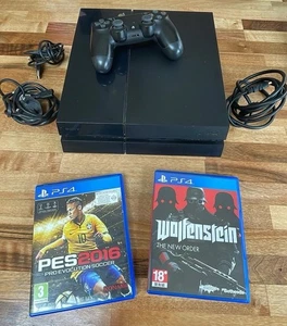 Sony PlayStation 4 Jet black 500Gb All Wires, Controller And Games - Picture 1 of 1