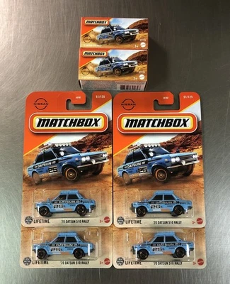 MATCHBOX ‘70 DATSUN 510 RALLY TWO POWER GRABS & FOUR REGULAR CARDS ( LOT OF 6 ) - Image 1 of 4
