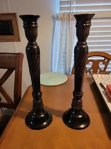 Southern Living GARRITY HOUSE Candle Stick Holder 15 in Tall Set of Two - Picture 1 of 8