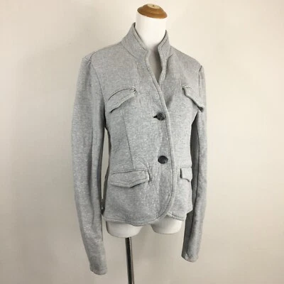 Chaqueta forrada de tela acanalada gris JAMES PERSE para mujer talla pequeña Foto 1 de 4