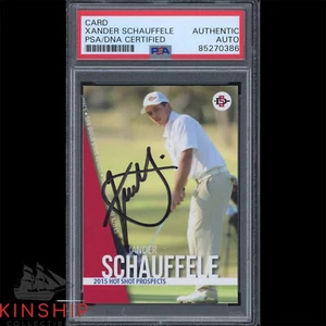 Xander Schauffele signed 2015 Hot Shot Rookie Card PSA DNA Masters Auto C3003 - Picture 1 of 1