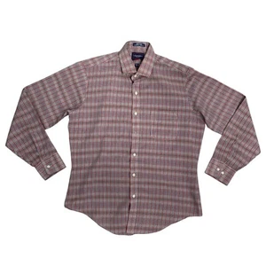 VINTAGE Western 70s Shirt L Red Check Checked Plaid Cowboy Rockabilly 1970s - Picture 1 of 6
