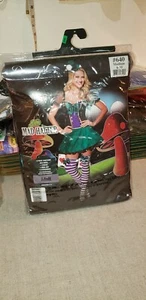 ADULT HALLOWEEN COSTUME MAD HATTER DREAMGIRL NEW IN PACKAGE SZ MEDIUM - Picture 1 of 4