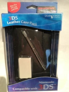 NINTENDO 3DS VOLLES ZUBEHÖR-KIT SCHWARZ LEDERHÜLLE, STYLUS UND REINIGUNGSTUCH - Bild 1 von 1