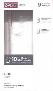 Lot of 50 ZAGG Gear4 Clear Luxe Case - Samsung Galaxy A54 5G - Clear - Picture 1 of 3
