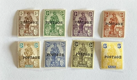 MALTA 1926 SC #116-123 Short Set (8) 1/4p-4p Mint NH MNH OG UMM CV$35 Cover