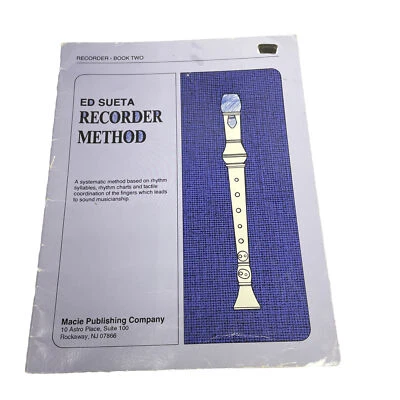 Ed Sueta Recorder Method Book 2 Sheet Music Book Macie PUblishing 1995 Beginner - Image 1 of 4