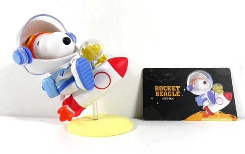 Pop Mart Peanuts Snoopy Space Exploration Mini Figure Rocket Beagle NEW Cover