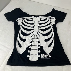 Vintage 1997 Misfits skeleton T Shirt Women’s Cyclopian No Size Tag Small? Read - Picture 1 of 12