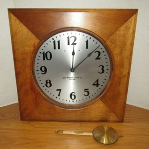 Self Winding Clock Co. New York Wall Clock Battery Electric - Picture 1 of 12