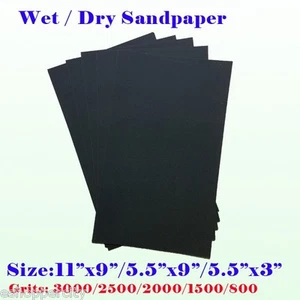 Wet/Dry Sanding Paper Sheet Silicon Carbide Waterproof Sandpaper 5.5x9 11x9 grit - Picture 1 of 5