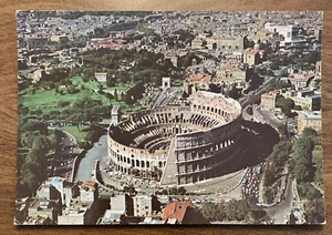 Vintage Rome Italy Aerial view of the Colosseum Postcard P4i4 - Picture 1 of 8