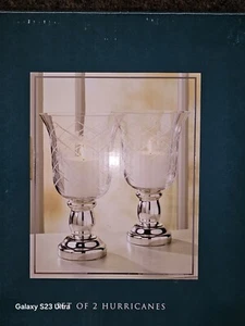Pair Of Table Lamps Brilliant Crystal & Metal Bases Candles Not Included - Picture 1 of 2