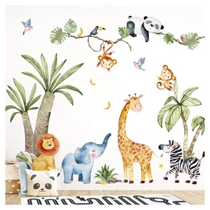 Wandsticker Safari Tiere Wandtattoo Kinderzimmer Baby Wandaufkleber Deko DL800 - Bild 1 von 5