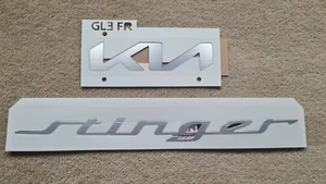 KIA Genuine STINGER Front and Rear Trunk EMBLEM 2021 on SYDNEY Stock, 2 pcs - Picture 1 of 5