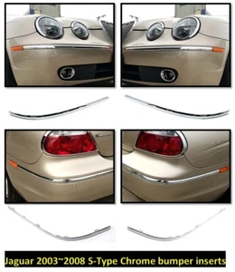 IDFR Jaguar S-TYPE S TYPE 2004~2008 OE Chrome bumper inserts , Front & Rear 4 PC - Picture 1 of 9