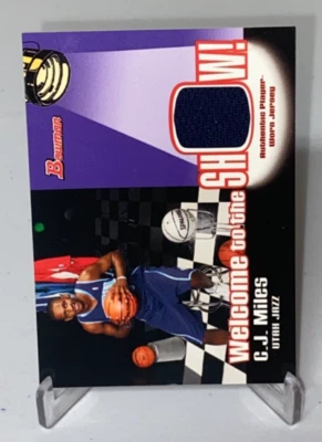 2005-06 Bowman Draft CJ Miles RC Rookie Welcome to the Show Relics #WSR-CJM - Image 1 of 4