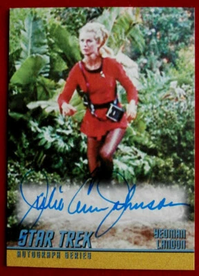 STAR TREK TOS - JULIE ANN JOHNSON - LIMITED EDITION Hand Signed Autograph Card - Image 1 of 2