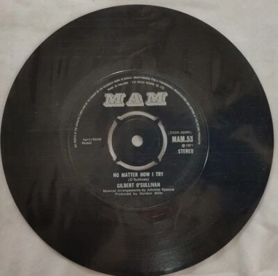 Gilbert O' Sullivan-No Matter How I Try Vinyl 7" Single.1971 MAM 53. - Image 1 of 4