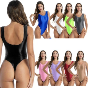 Damen Einteiler Stretch Body Ärmellos Overall Badeanzug Unterwäsche Bademode - Picture 1 of 114
