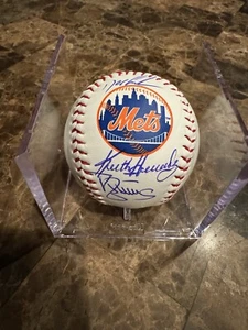 1986 Mets Ball With 4 Signatures Including Strawberry, Hernandez, Doc, Knight! - Picture 1 of 2