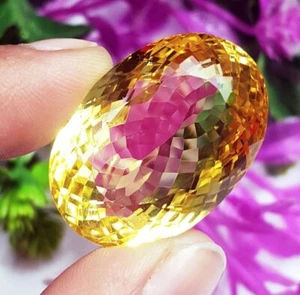 Yellow Topaz Oval Shape 63.90 Ct Certified Loose Gemstone With Best Price sale - Picture 1 of 7