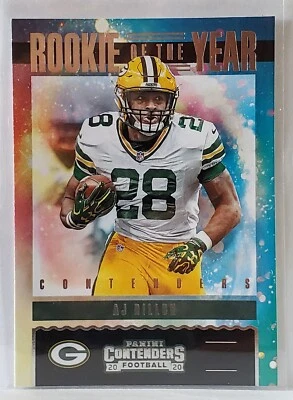 2020 Panini Contenders Rookie of the Year Contenders #RY-AJD A.J. Dillon RC - Image 1 of 2