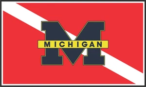 Michigan Dive Flag Decal / Sticker 200-81 - Picture 1 of 1